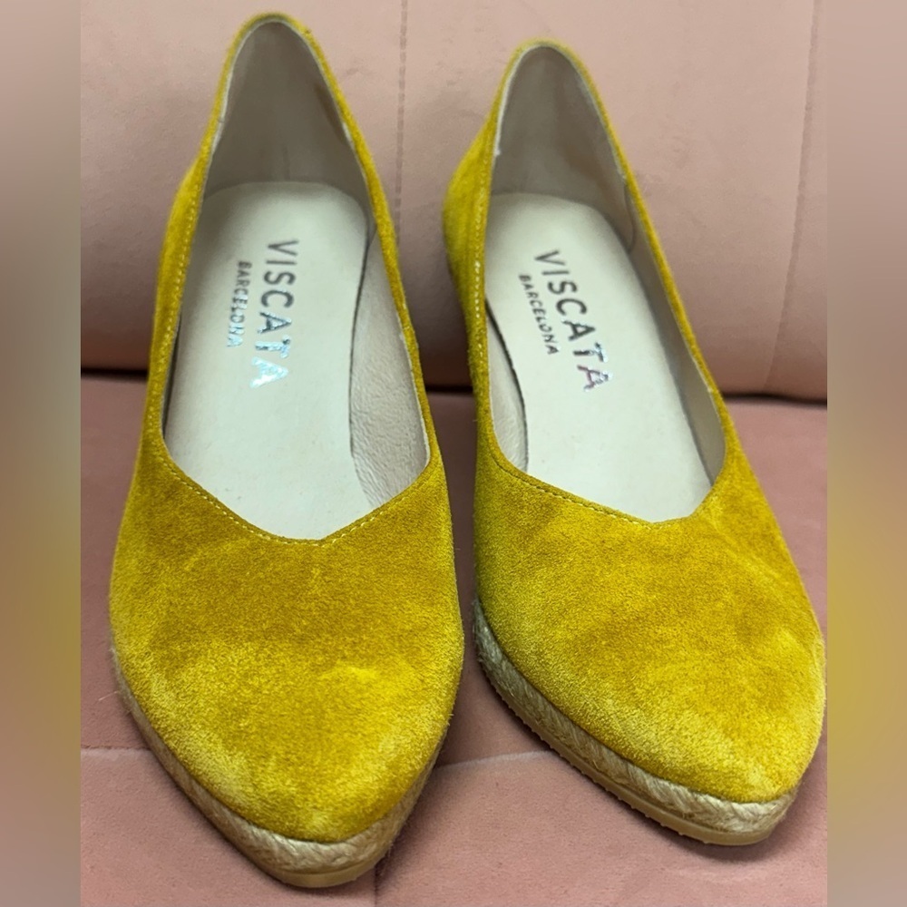 Viscata Women's Marquesa Yellow Suede Espadrille
Wedge Shoes Size 8.5 EU 39 - Picture 6 of 9